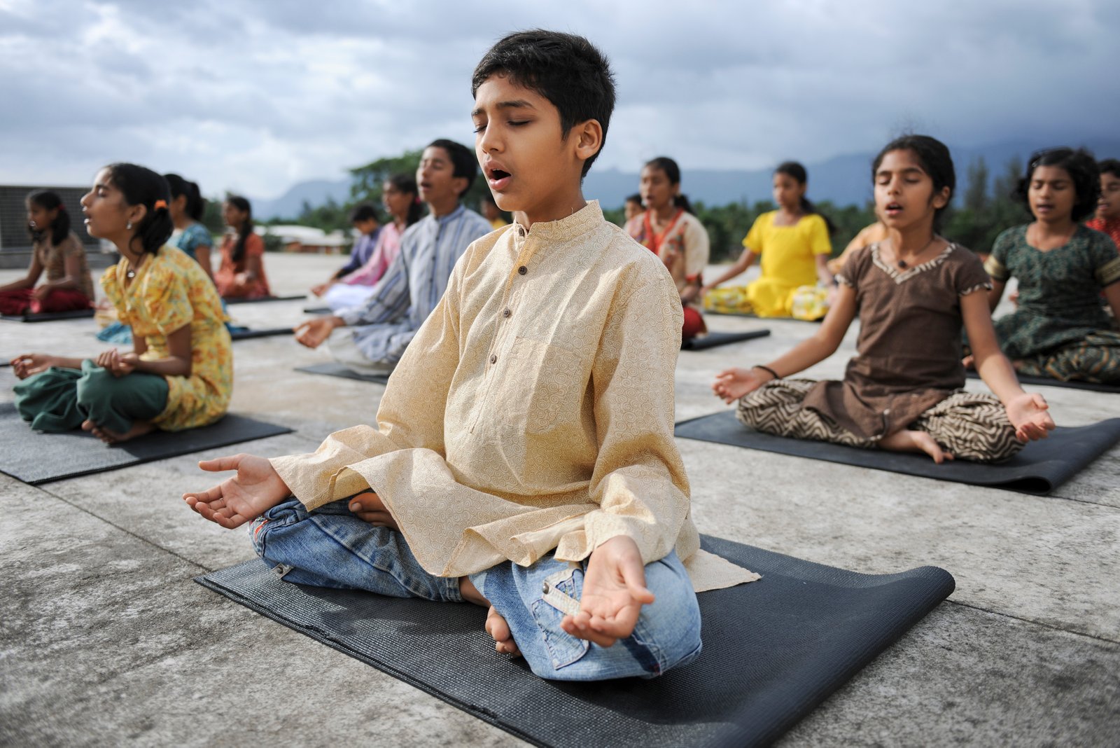 Isha Hatha Yoga practice session